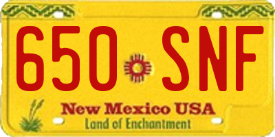 NM license plate 650SNF