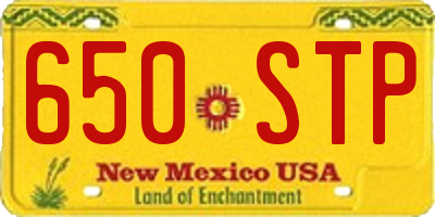 NM license plate 650STP