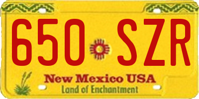 NM license plate 650SZR