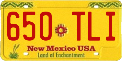 NM license plate 650TLI