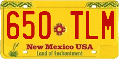 NM license plate 650TLM