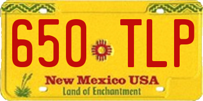 NM license plate 650TLP