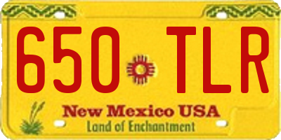 NM license plate 650TLR
