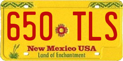 NM license plate 650TLS