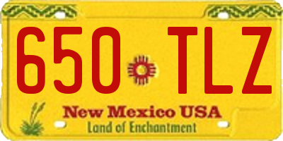 NM license plate 650TLZ