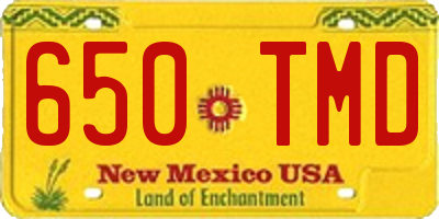 NM license plate 650TMD