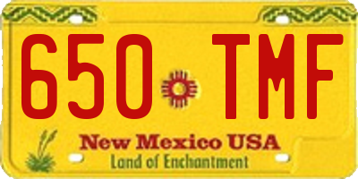 NM license plate 650TMF