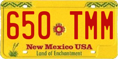 NM license plate 650TMM