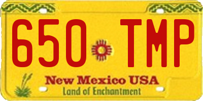 NM license plate 650TMP