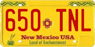 NM license plate 650TNL