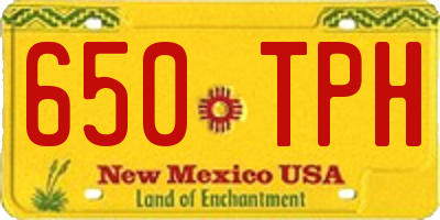 NM license plate 650TPH