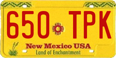 NM license plate 650TPK