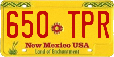 NM license plate 650TPR