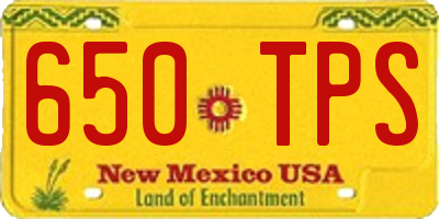 NM license plate 650TPS