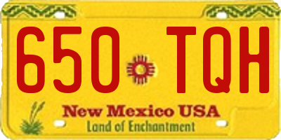 NM license plate 650TQH