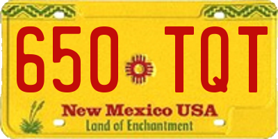 NM license plate 650TQT