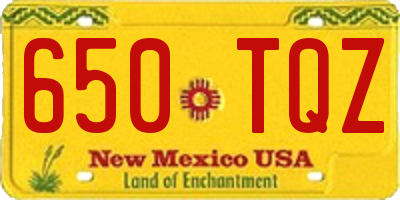 NM license plate 650TQZ
