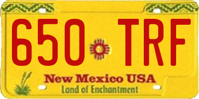 NM license plate 650TRF