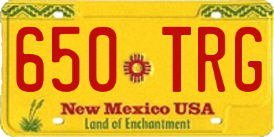 NM license plate 650TRG