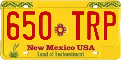 NM license plate 650TRP