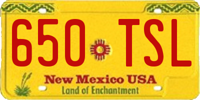 NM license plate 650TSL