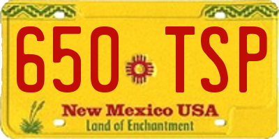 NM license plate 650TSP