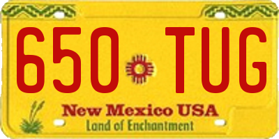 NM license plate 650TUG