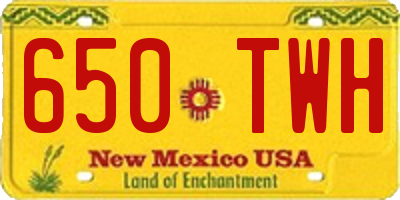 NM license plate 650TWH