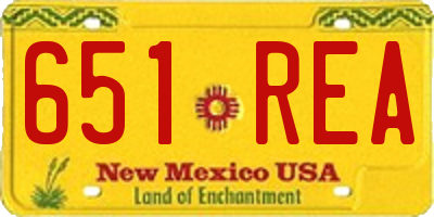 NM license plate 651REA