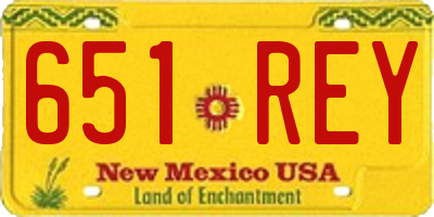NM license plate 651REY