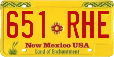 NM license plate 651RHE