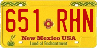 NM license plate 651RHN