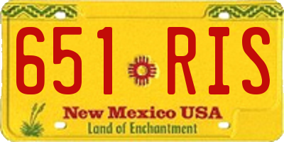 NM license plate 651RIS