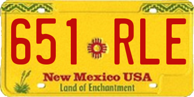 NM license plate 651RLE