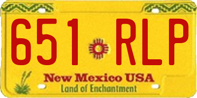 NM license plate 651RLP