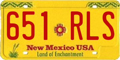 NM license plate 651RLS