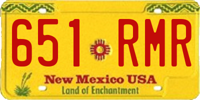 NM license plate 651RMR