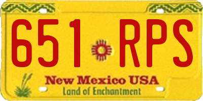 NM license plate 651RPS