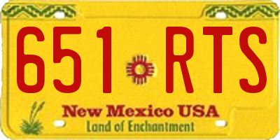 NM license plate 651RTS