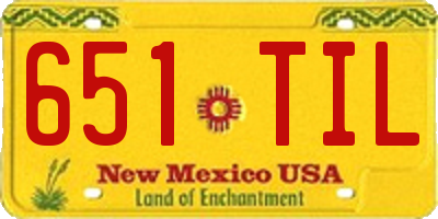 NM license plate 651TIL