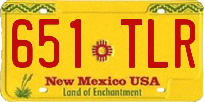 NM license plate 651TLR