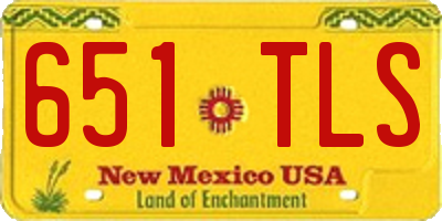 NM license plate 651TLS