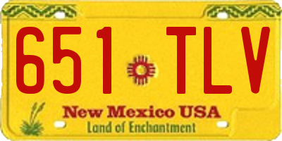 NM license plate 651TLV
