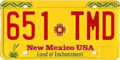 NM license plate 651TMD