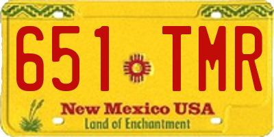 NM license plate 651TMR