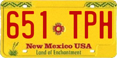 NM license plate 651TPH