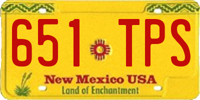 NM license plate 651TPS