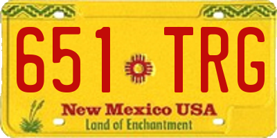 NM license plate 651TRG