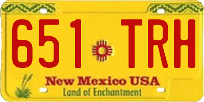 NM license plate 651TRH