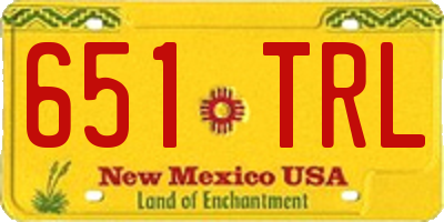 NM license plate 651TRL